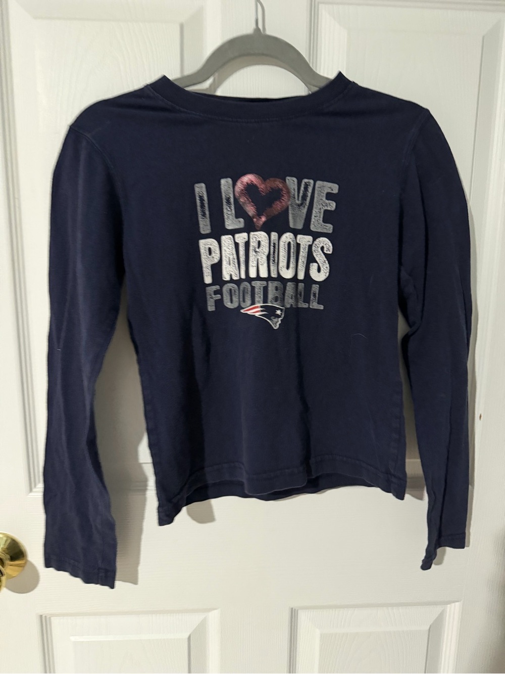 Patriots Football Kids Long-Sleeve Top - Navy